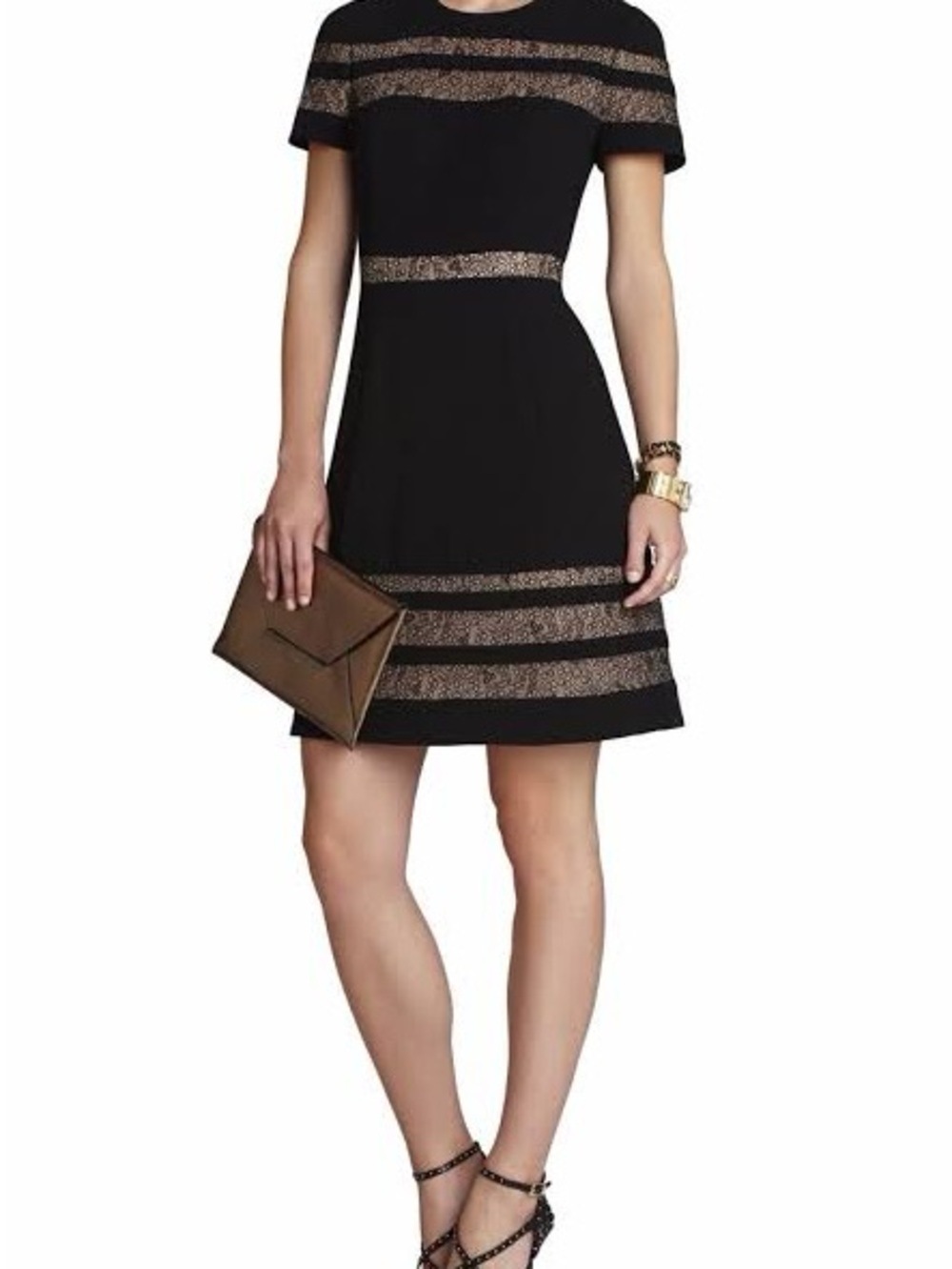 BCBGMaxAzria Black Lace Kalli Dress